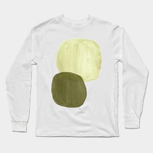 Green abstract shapes Long Sleeve T-Shirt